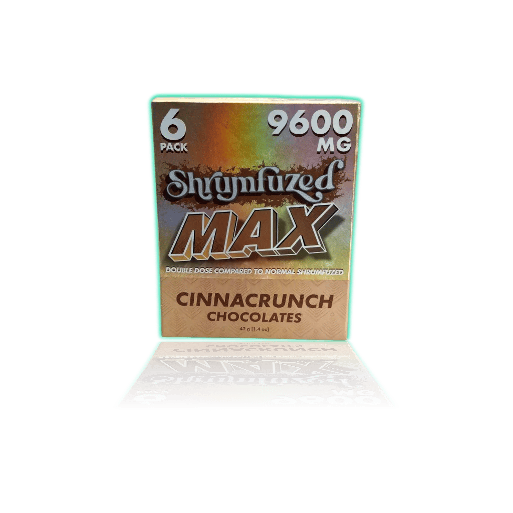 Shrumfuzed MAX Gummies 1600mg Each (6ct/pk) Cinnacrunch Chocolates — FUNCTIONAL MUSHROOM GUMMIES