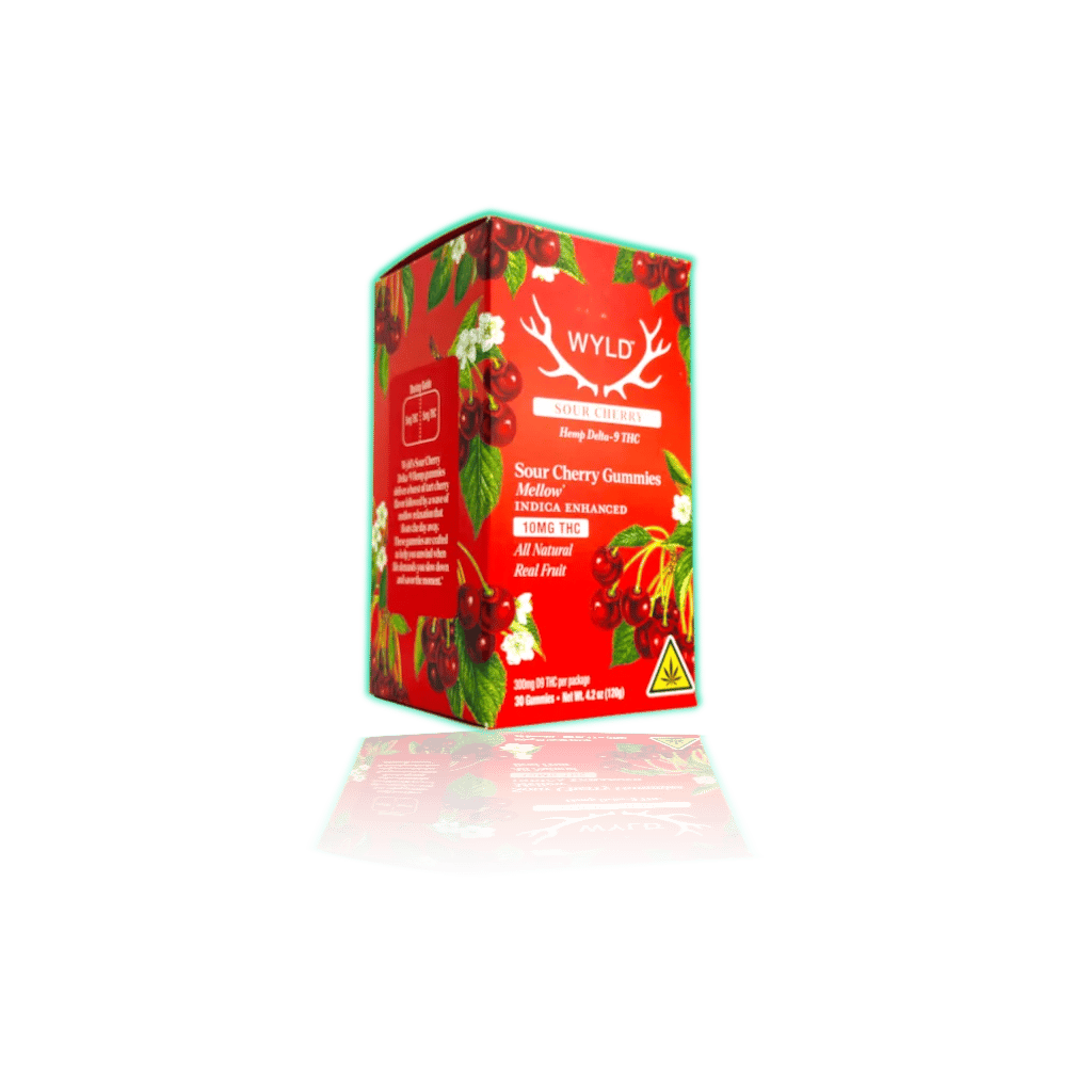 WYLD Hemp Gummies D9 THC 300mg (30ct/pk) — Sour Cherry — THC GUMMIES