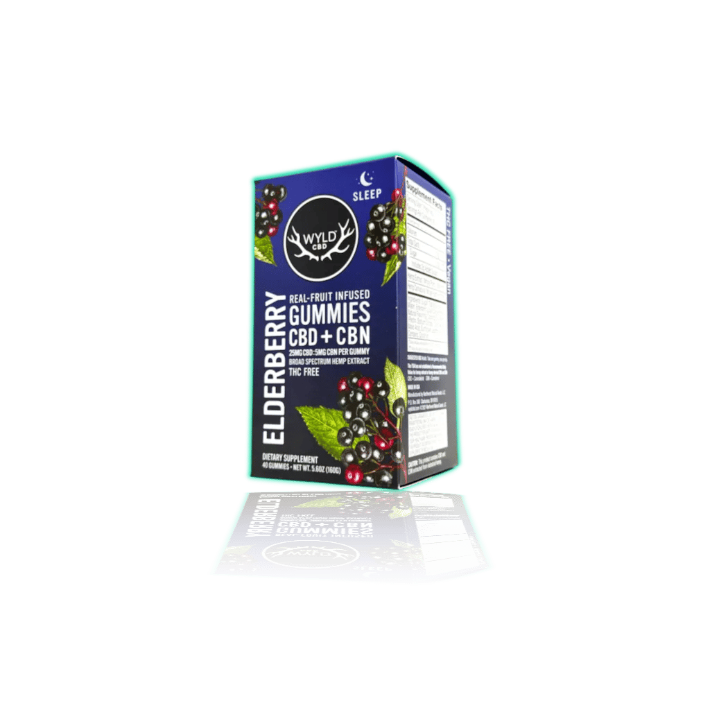 WYLD CBD Enhanced Gummies (40ct/pk) — Elderberry — CBD GUMMIES