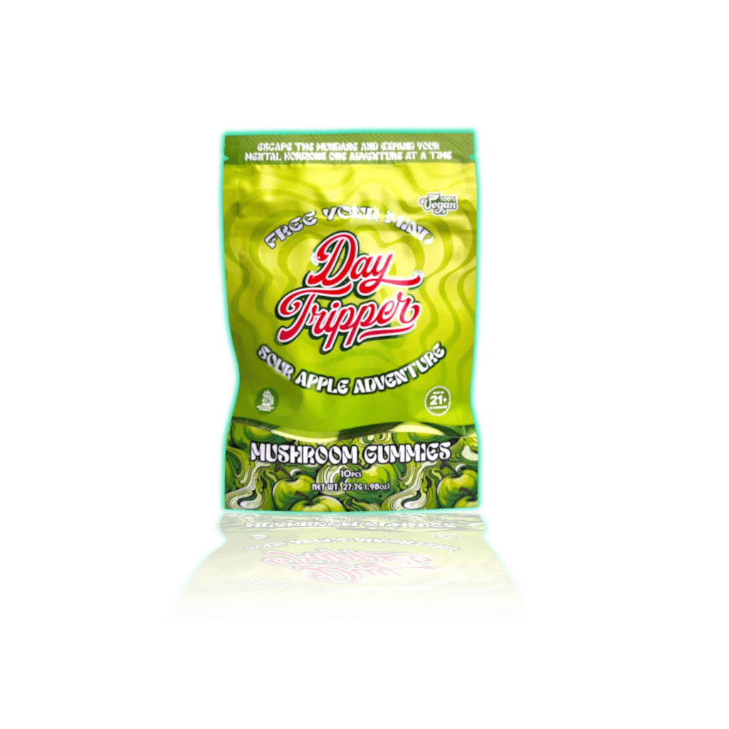 Day Tripper Mushroom — 10ct/bx 100%Vegan Sour Apple Adventure — FUNCTIONAL MUSHROOM GUMMIES