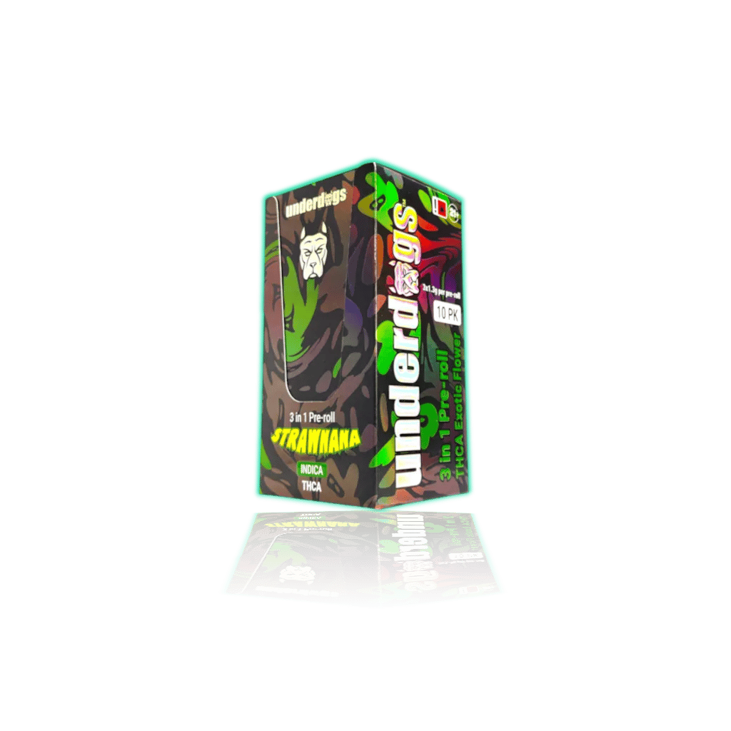 Underdogs 3 In 1 Pre-Roll THC-A Exotic Flower (10pk/bx) (I) — Strawnana — THCA PRE-ROLLS