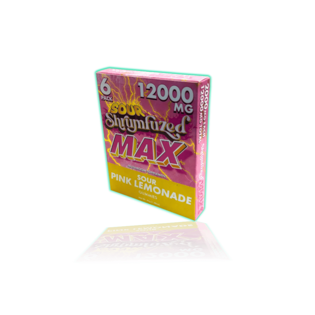 Shrumfuzed MAX 6pk 2000mg Gummies — Sour Pink Lemonade — FUNCTIONAL MUSHROOM GUMMIES