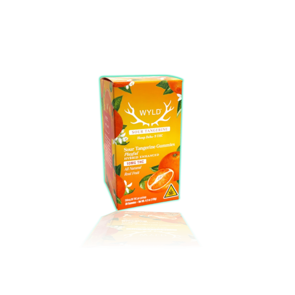 WYLD Hemp Gummies D9 THC 300mg (30ct/pk) — Sour Tangerine — THC GUMMIES