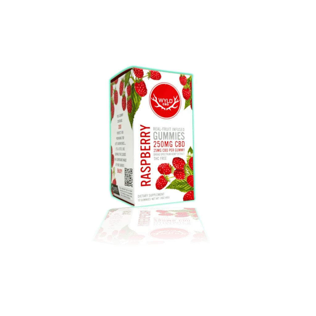 WYLD CBD Enhanced Gummies (10ct/pk) — Raspberry — CBD GUMMIES